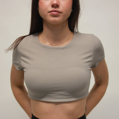 CROP TOP BEIGE